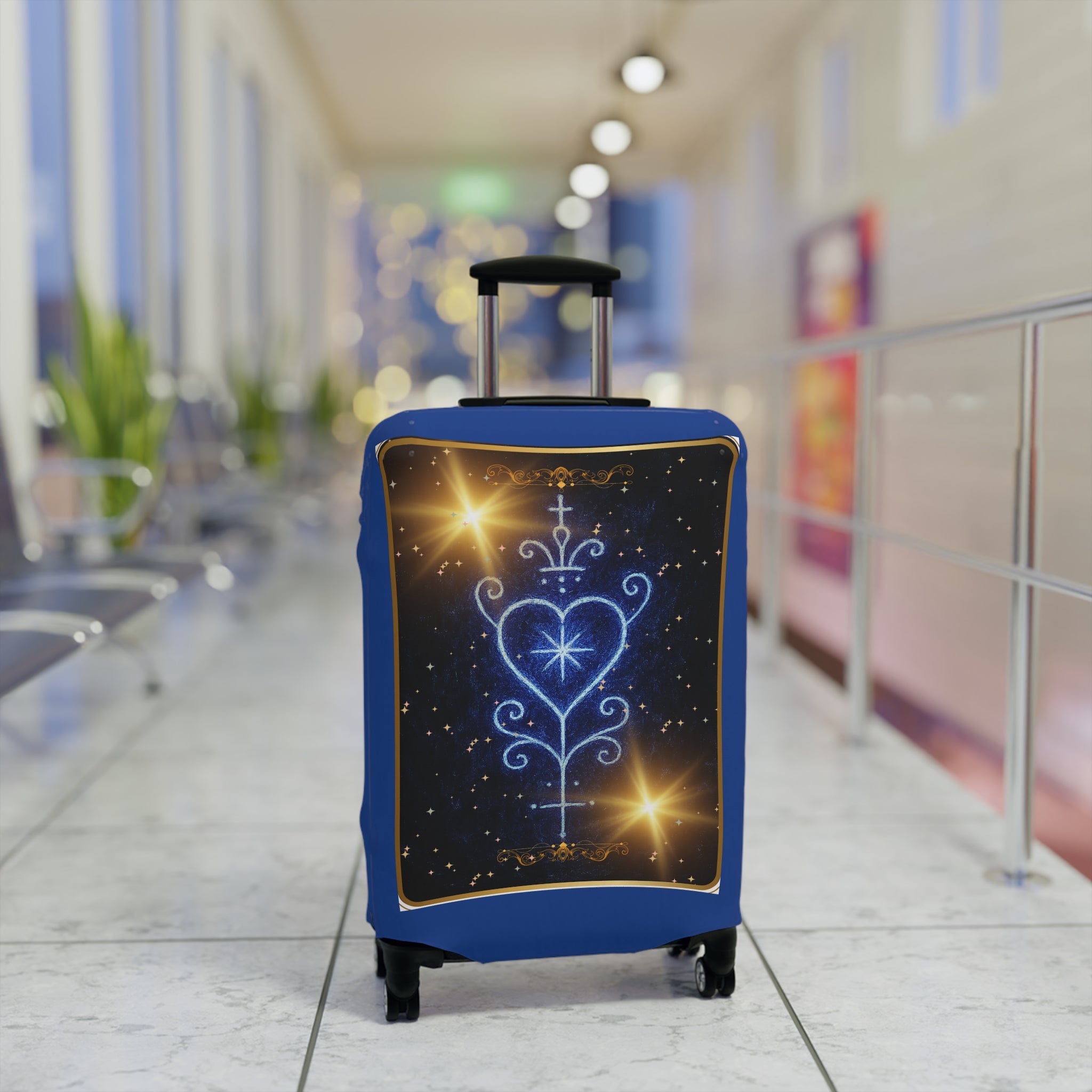Voodoo Heart Collections, Luggage Cover, Stylish Travel Accessory, Unique Suitcase Protector, Perfect for Travelers, Great Gift Idea