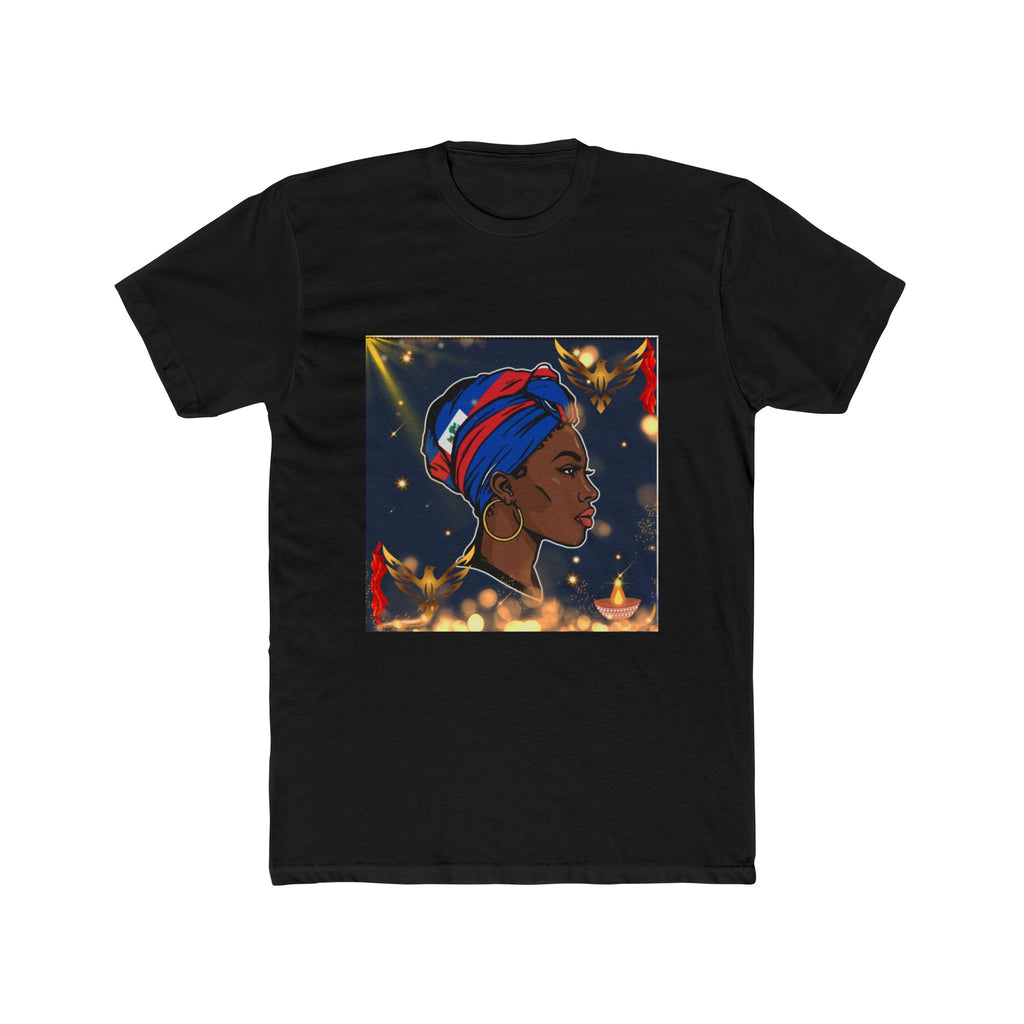 Elegant Afrocentric Crew Tee, Unisex Cotton T-Shirt, Cultural Expression Tee, Unique Gift for Her, Everyday Wear, Black History Month