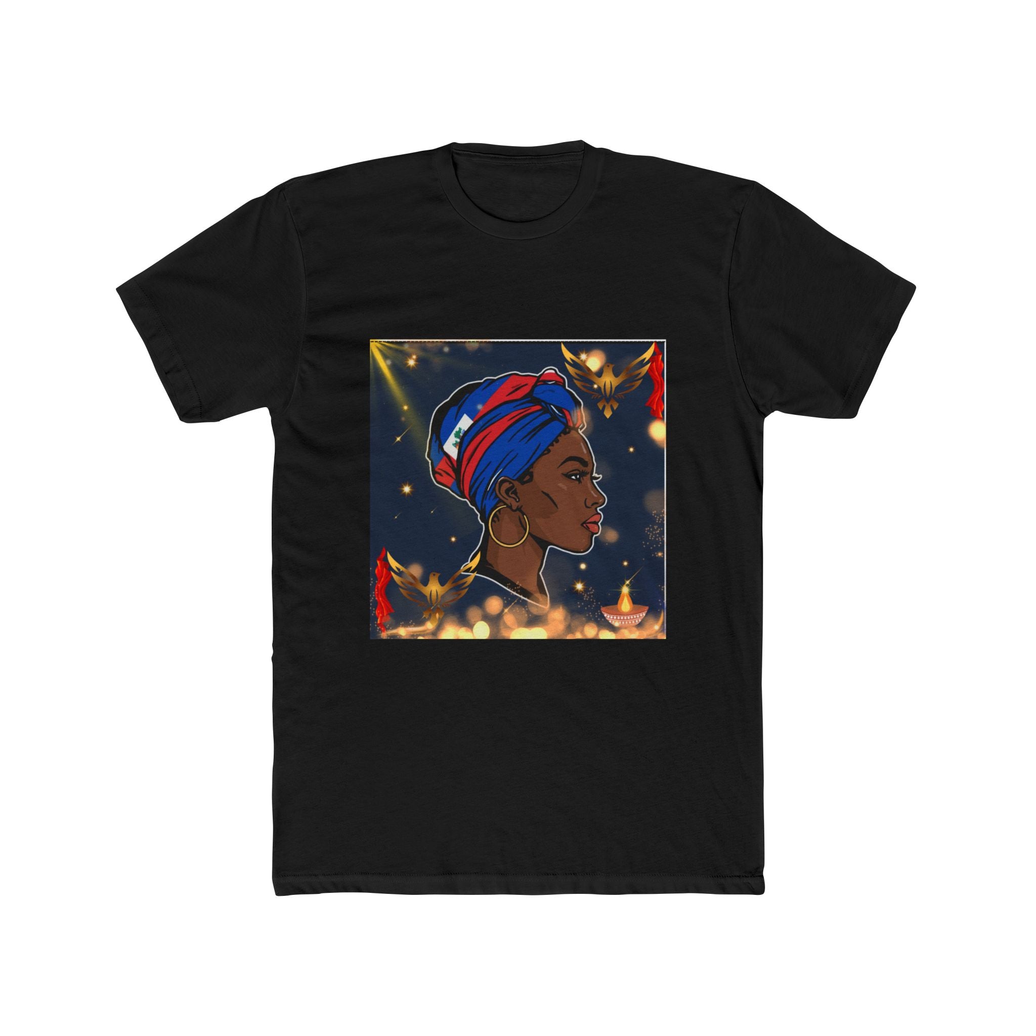 Elegant Afrocentric Crew Tee, Unisex Cotton T-Shirt, Cultural Expression Tee, Unique Gift for Her, Everyday Wear, Black History Month