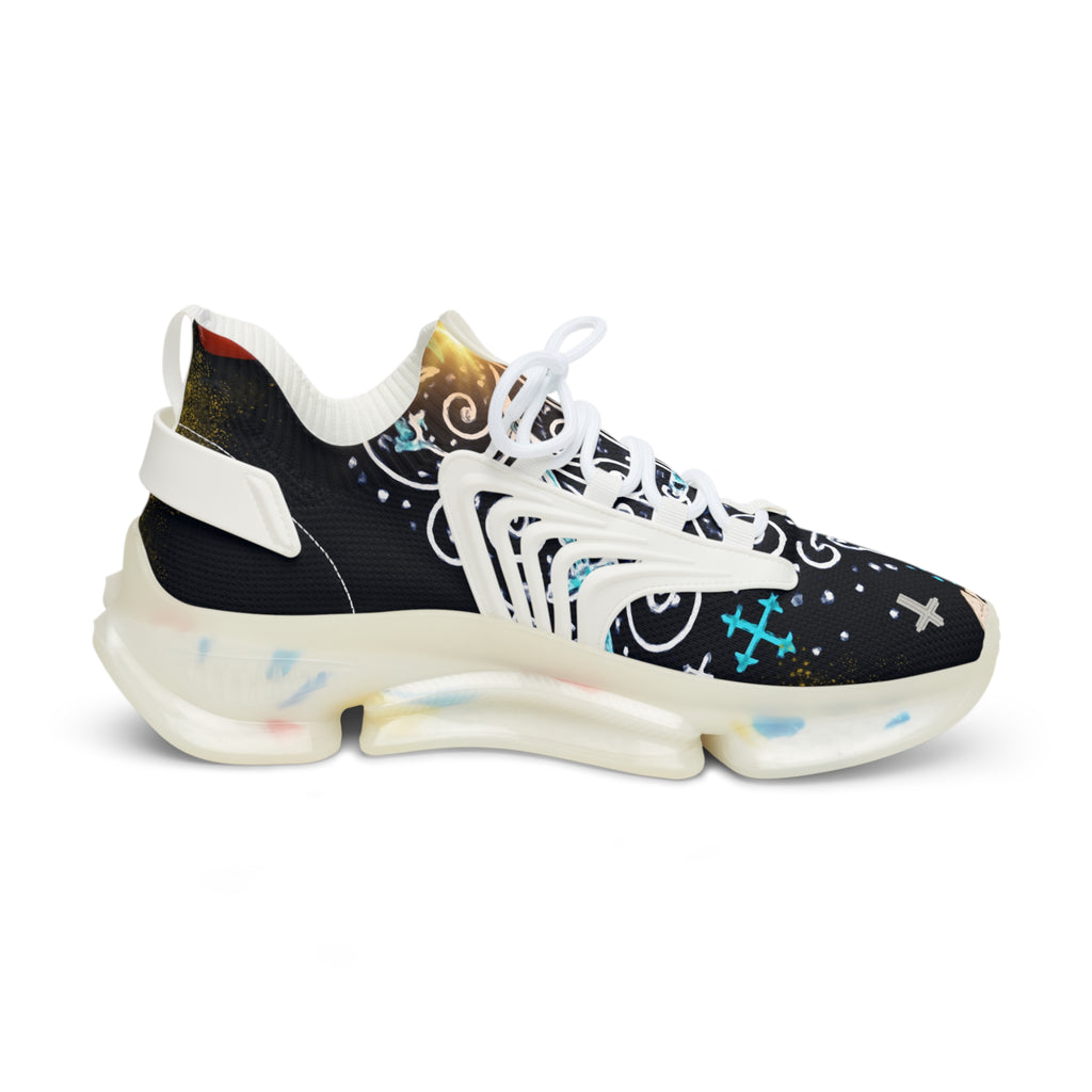 Stylish Men's Mesh Sneakers with Unique Graphic Design | Trendy Footwear for Casual Outings, Fashion Events, and Gifts