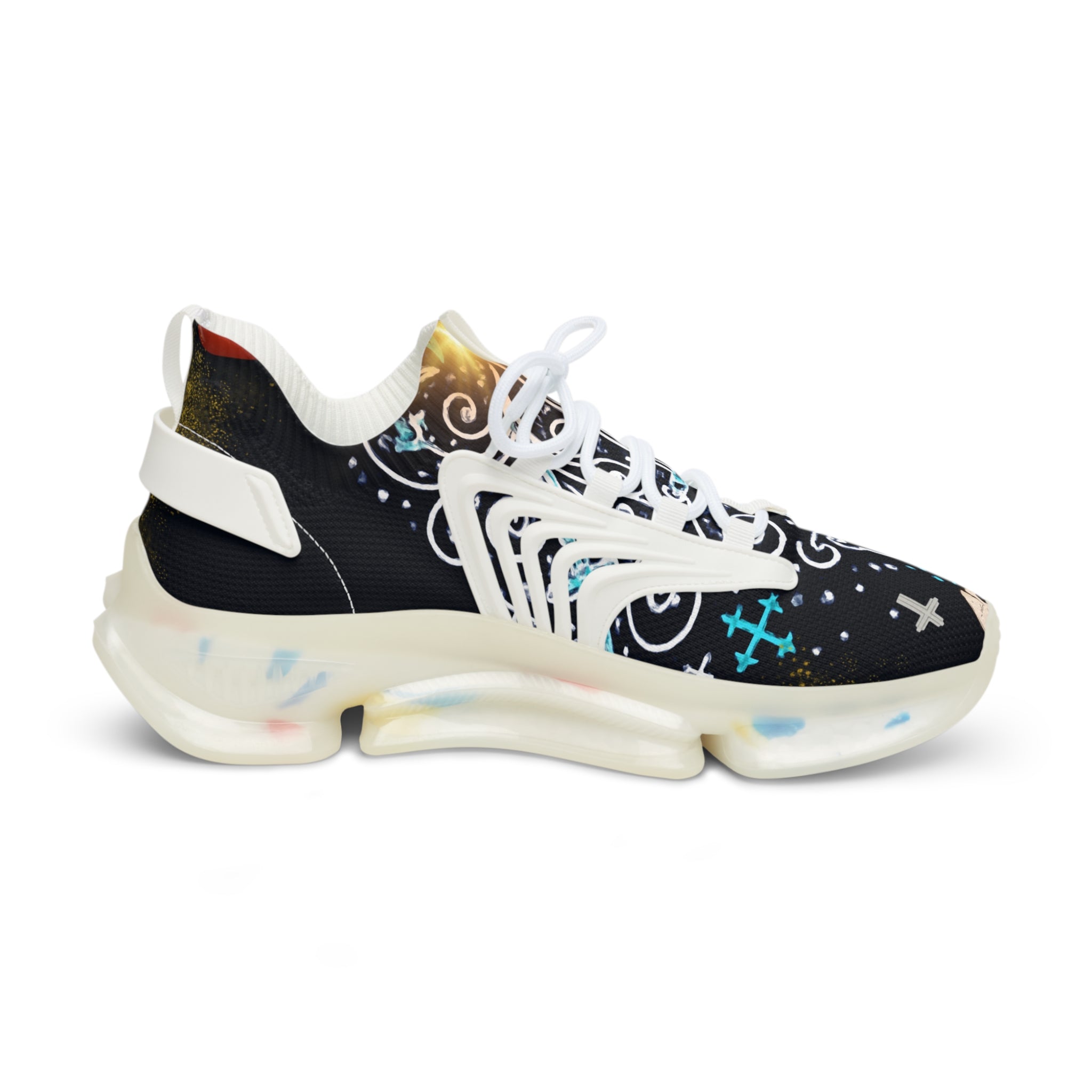 Stylish Men's Mesh Sneakers with Unique Graphic Design | Trendy Footwear for Casual Outings, Fashion Events, and Gifts