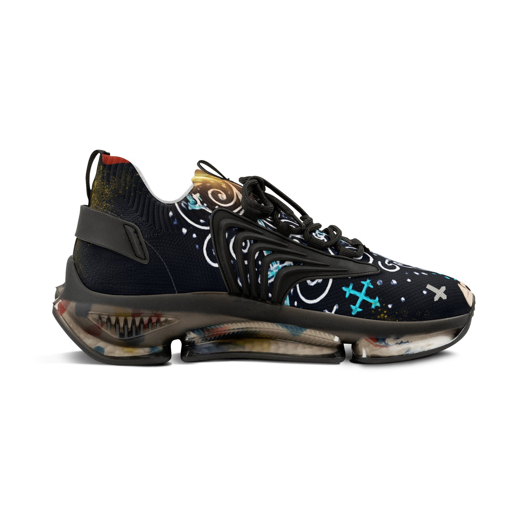 Stylish Men's Mesh Sneakers with Unique Graphic Design | Trendy Footwear for Casual Outings, Fashion Events, and Gifts