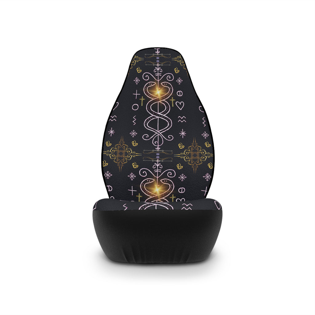 Dambala Car Seat Covers with Heart Patterns, Unique Automotive Decor, Gift for Car Lovers, Stylish Seat Protection, Road Trip Essentials