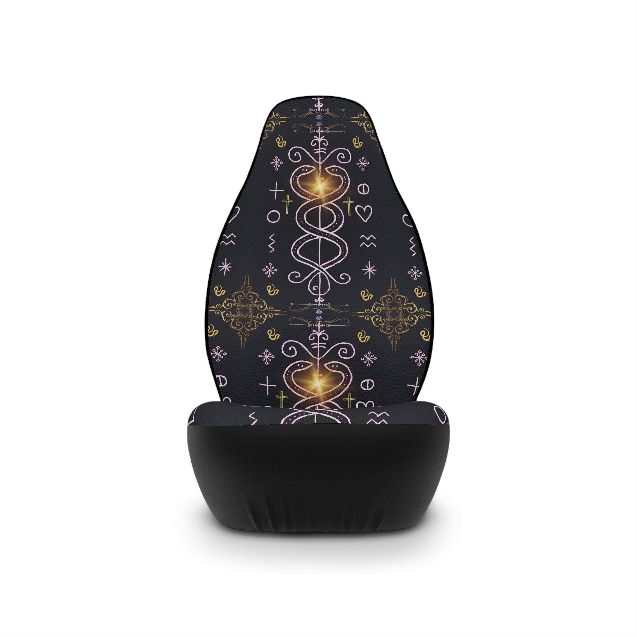 Dambala Car Seat Covers with Heart Patterns, Unique Automotive Decor, Gift for Car Lovers, Stylish Seat Protection, Road Trip Essentials