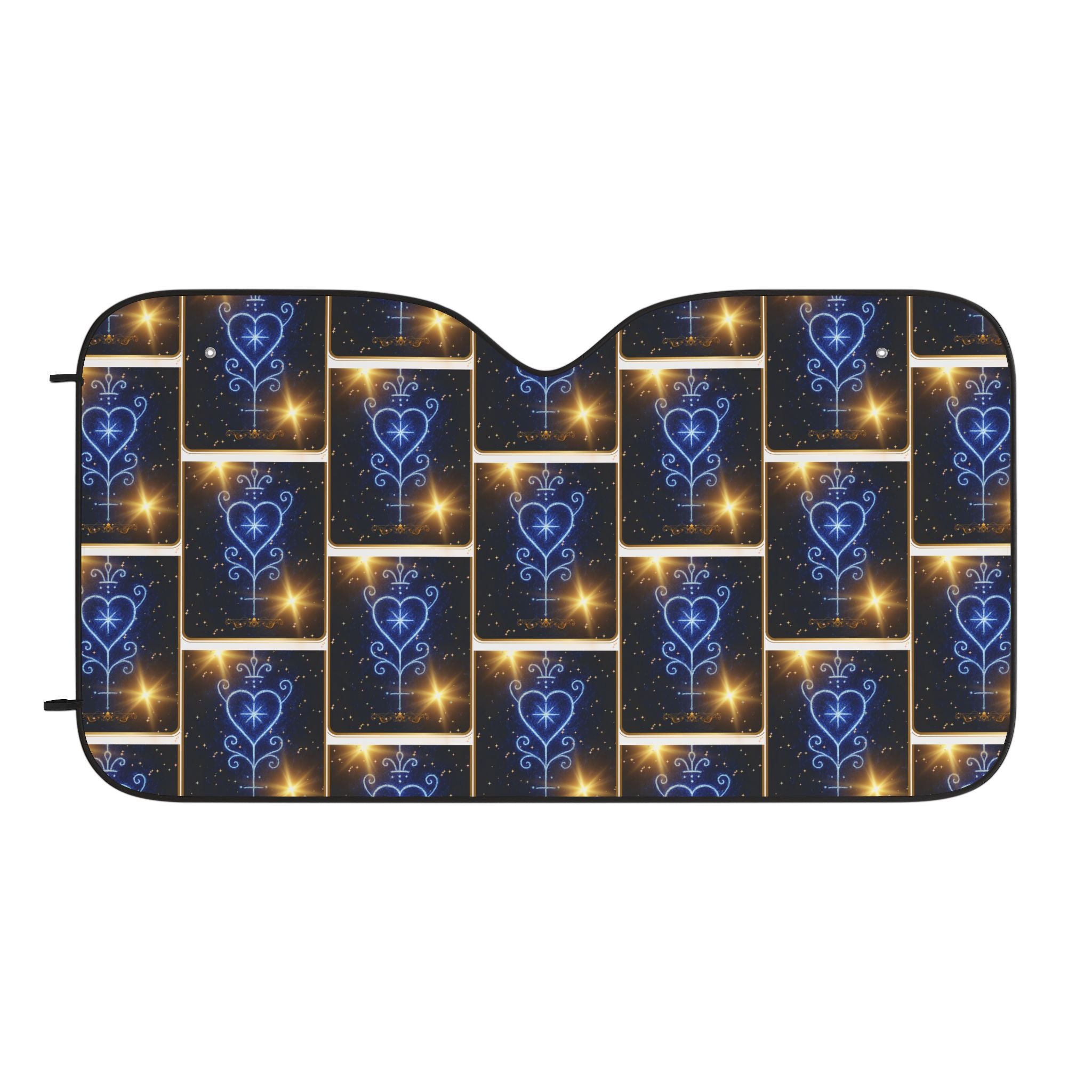 Stylish Car Sun Shades with Voodoo Heart Collections, UV Protection, Vehicle Accessory, Gift for Car Lovers, Summer Essential