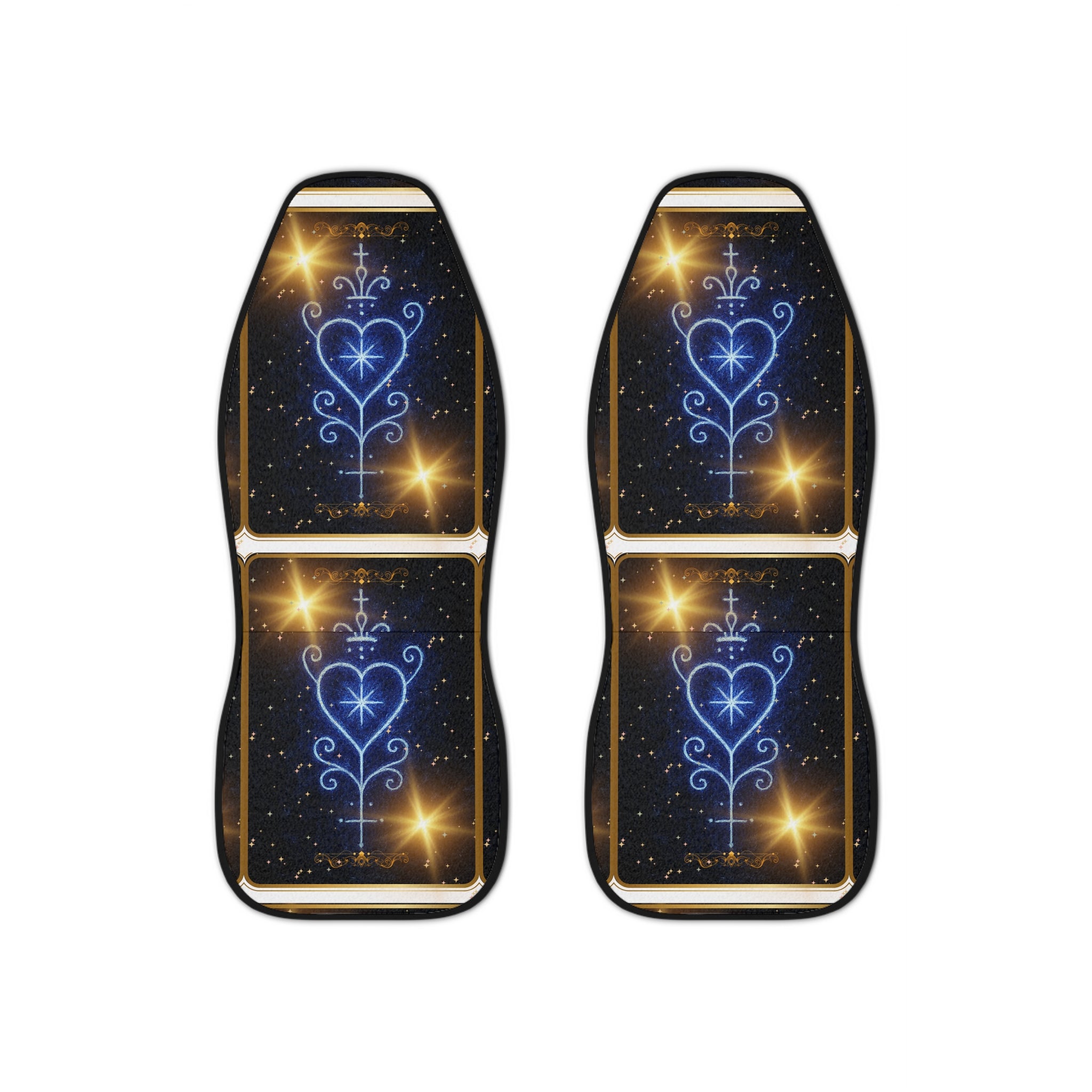 Voodoo Heart Collections, Car Seat Covers - Cosmic Decor, Stylish Automotive Accessories, Gift for Car Lovers, Astrology Enthusiasts, Home Decor