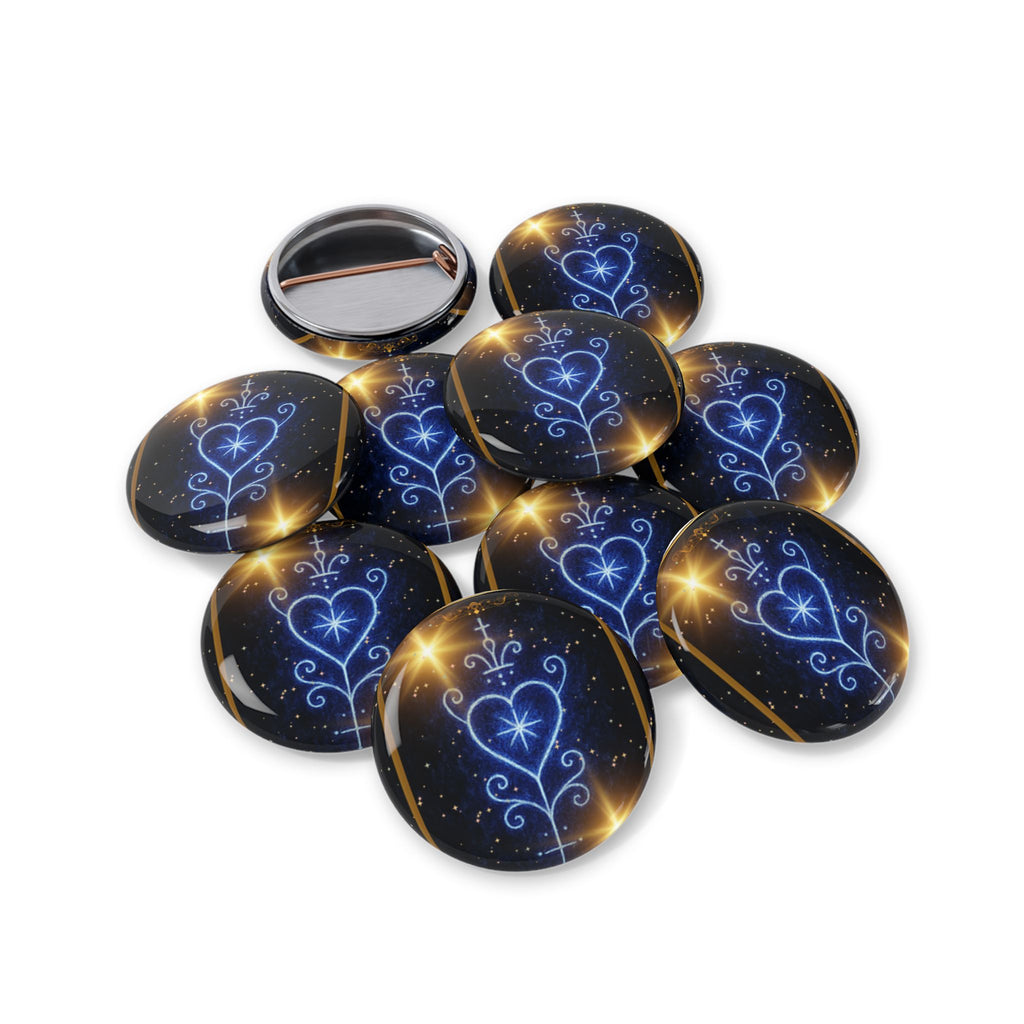 Voodoo Heart  Collections, Round Pins, Cute Decor, Stylish Accessories, Gift for Friends, Badge for Jackets, Cosmic Fashion