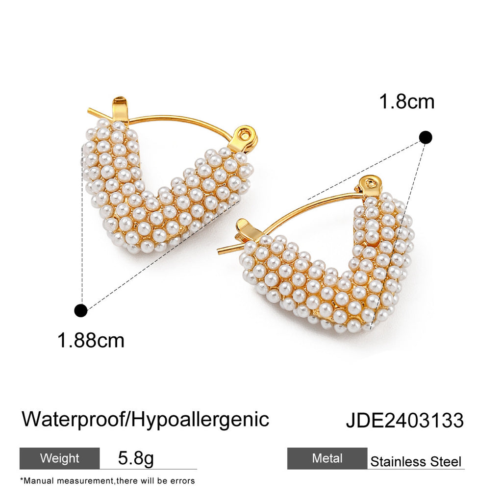 Fashion Hollowed-out Cabas Inlaid Rhinestone Earrings