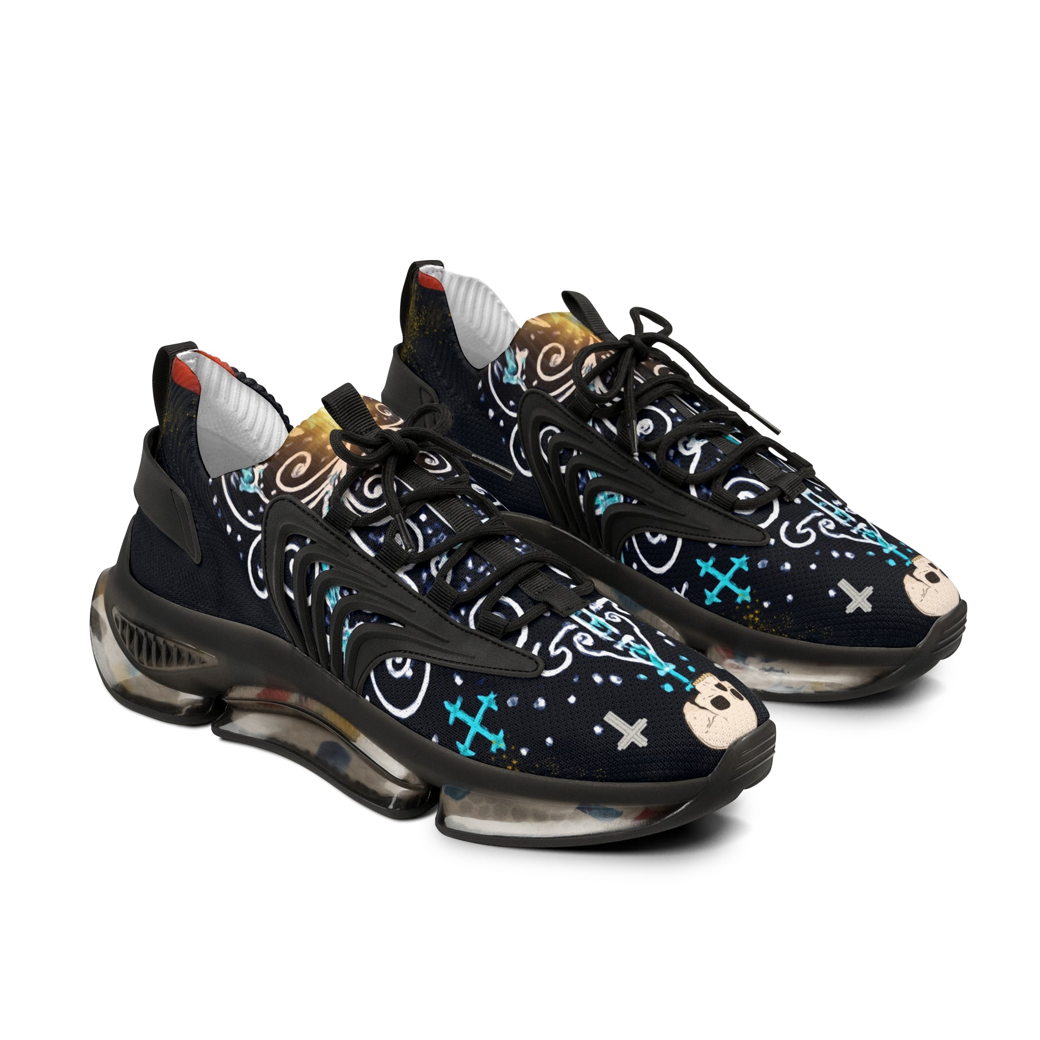 Stylish Men's Mesh Sneakers with Unique Graphic Design | Trendy Footwear for Casual Outings, Fashion Events, and Gifts