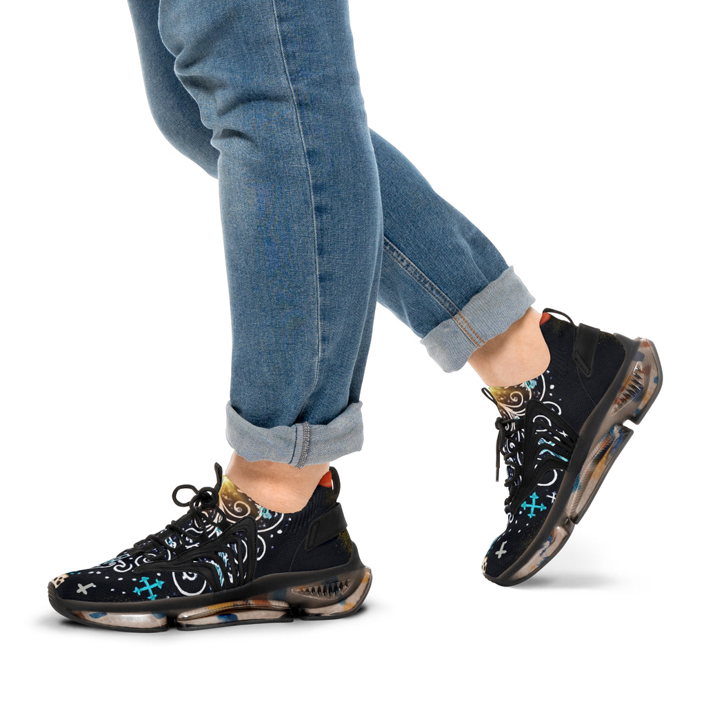 Stylish Men's Mesh Sneakers with Unique Graphic Design | Trendy Footwear for Casual Outings, Fashion Events, and Gifts