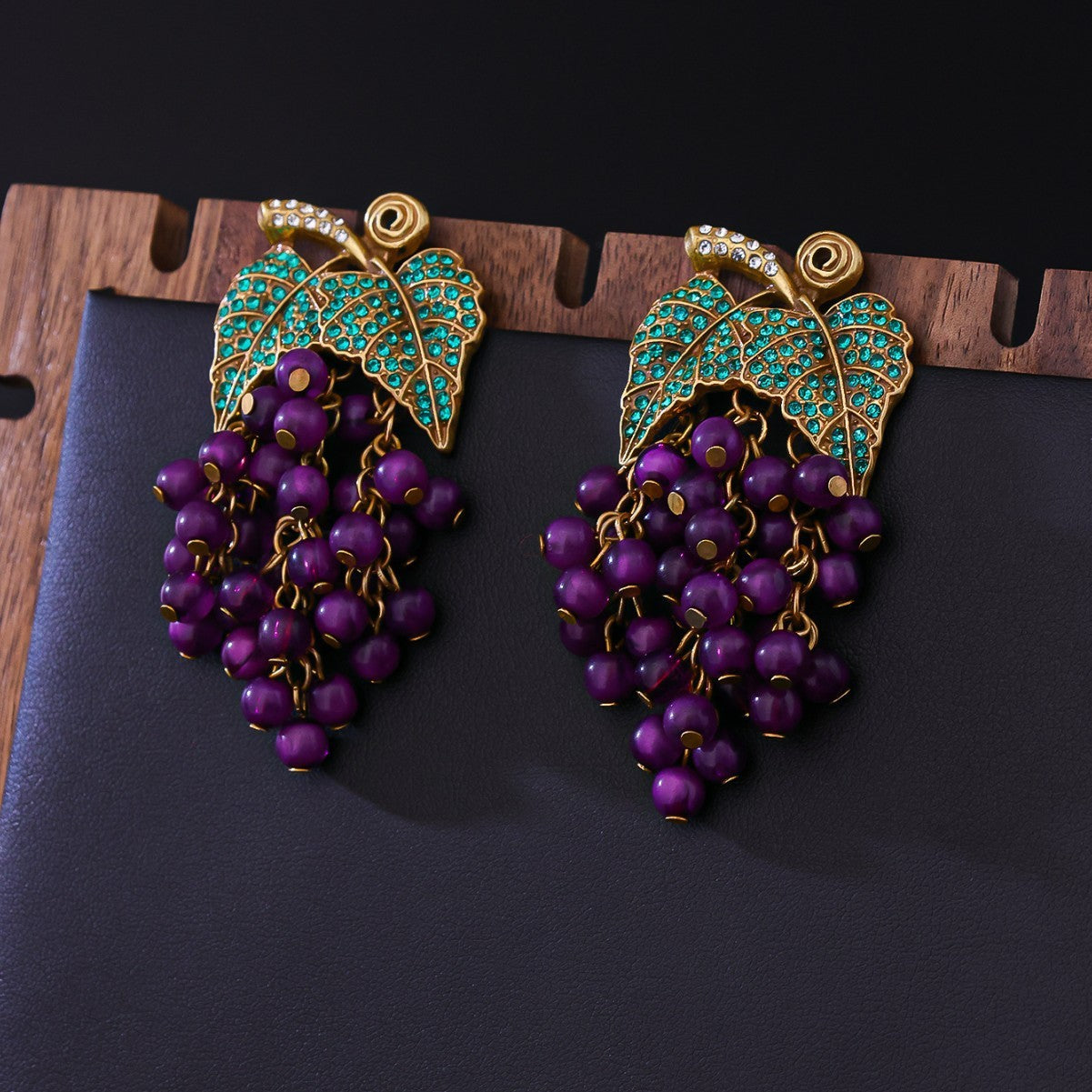 Grape Cluster Ear Studs Light Luxury High Sense Niche Temperament