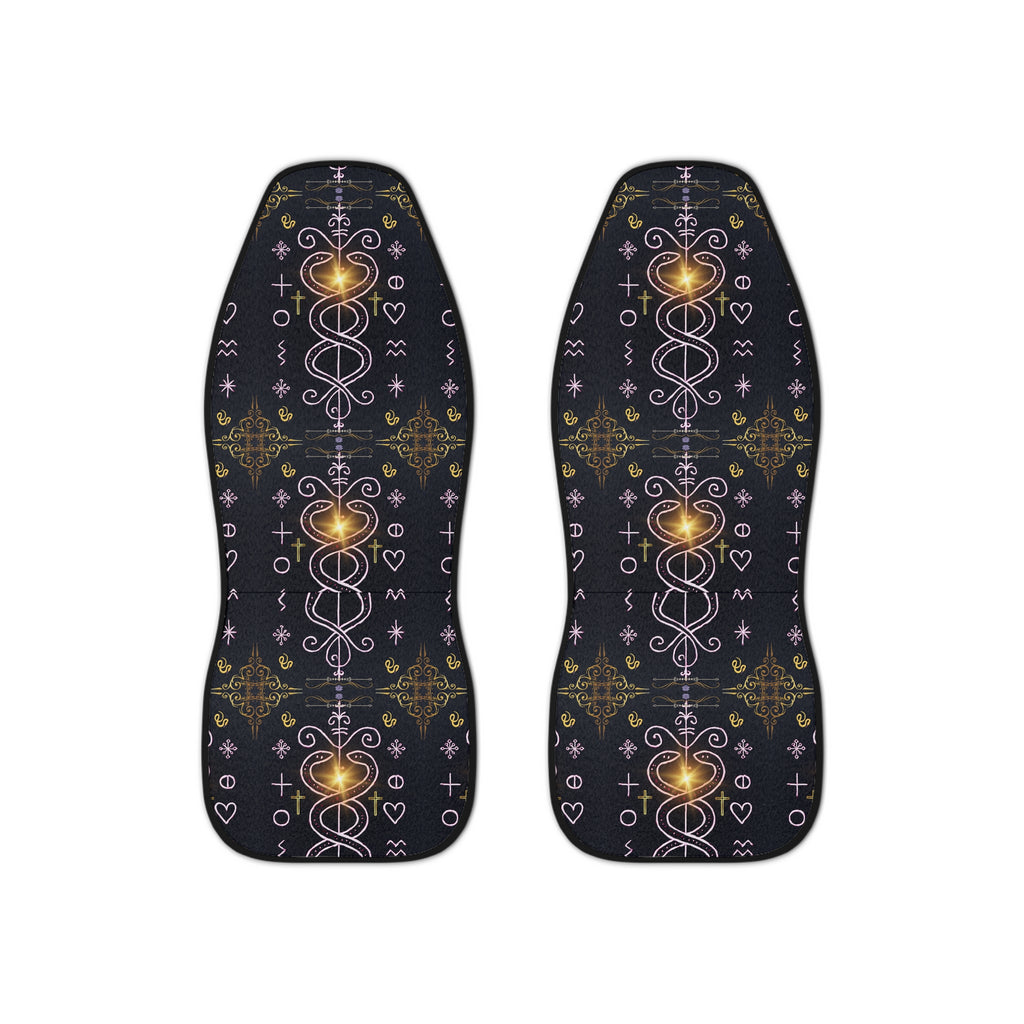 Dambala Car Seat Covers with Heart Patterns, Unique Automotive Decor, Gift for Car Lovers, Stylish Seat Protection, Road Trip Essentials