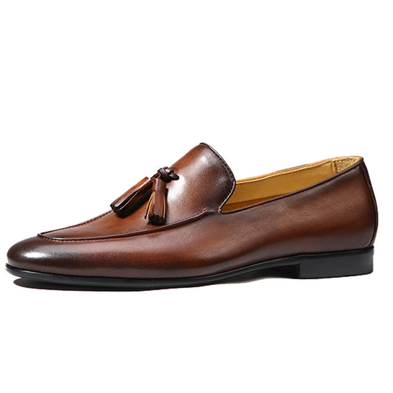 Men's Leather GOOD YEAR Tassel Summer Breathable Loafers