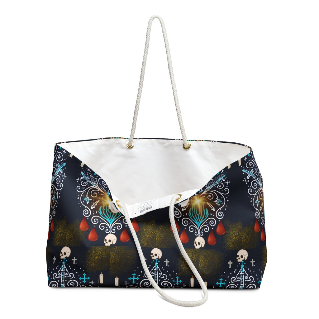 VeVe Ogou, Vibrant Gothic Weekender Bag: Perfect for Travel, Festivals, Gym, Beach, Gifts