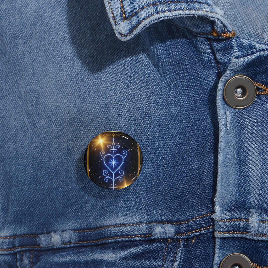 Voodoo Heart  Collections, Round Pins, Cute Decor, Stylish Accessories, Gift for Friends, Badge for Jackets, Cosmic Fashion