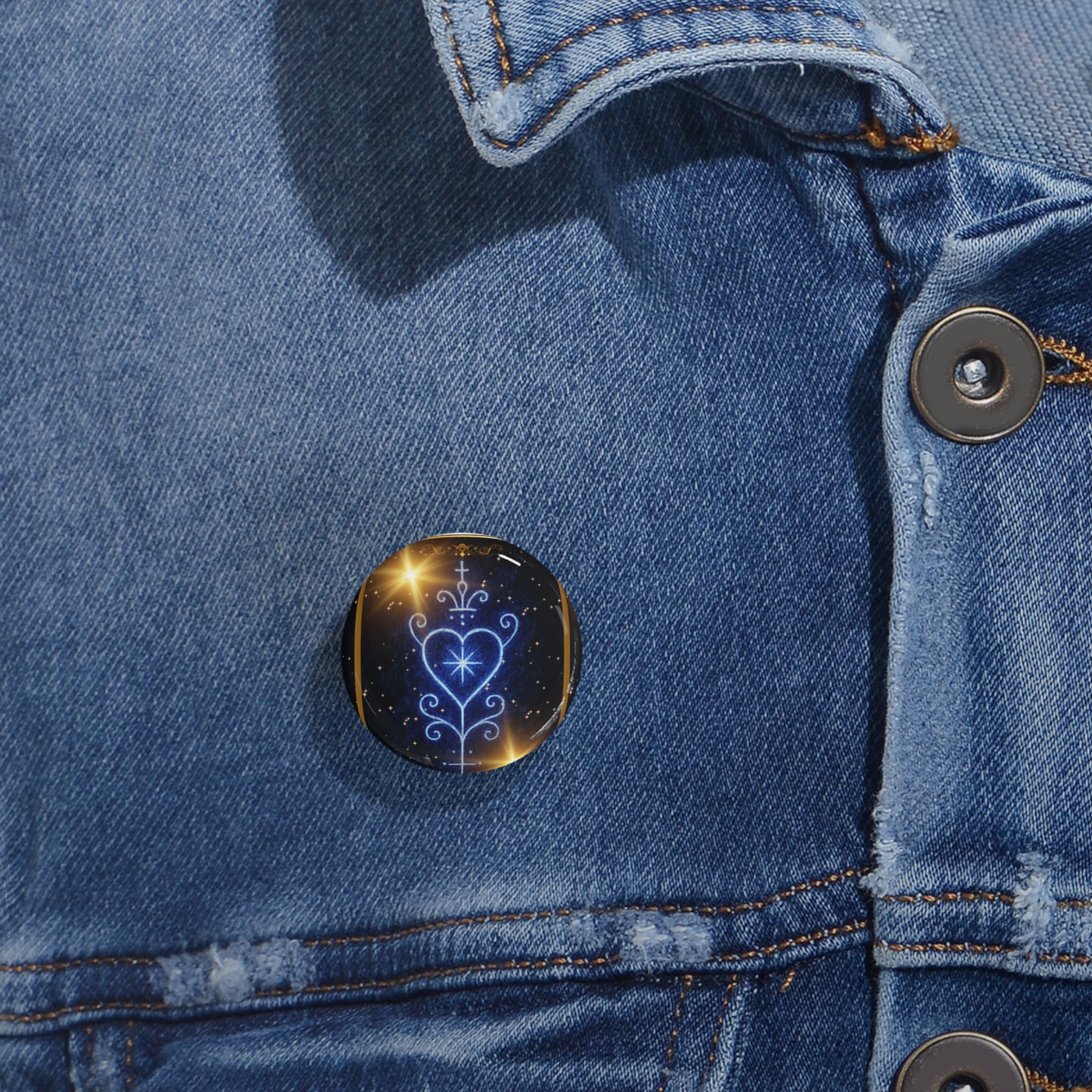 Voodoo Heart  Collections, Round Pins, Cute Decor, Stylish Accessories, Gift for Friends, Badge for Jackets, Cosmic Fashion